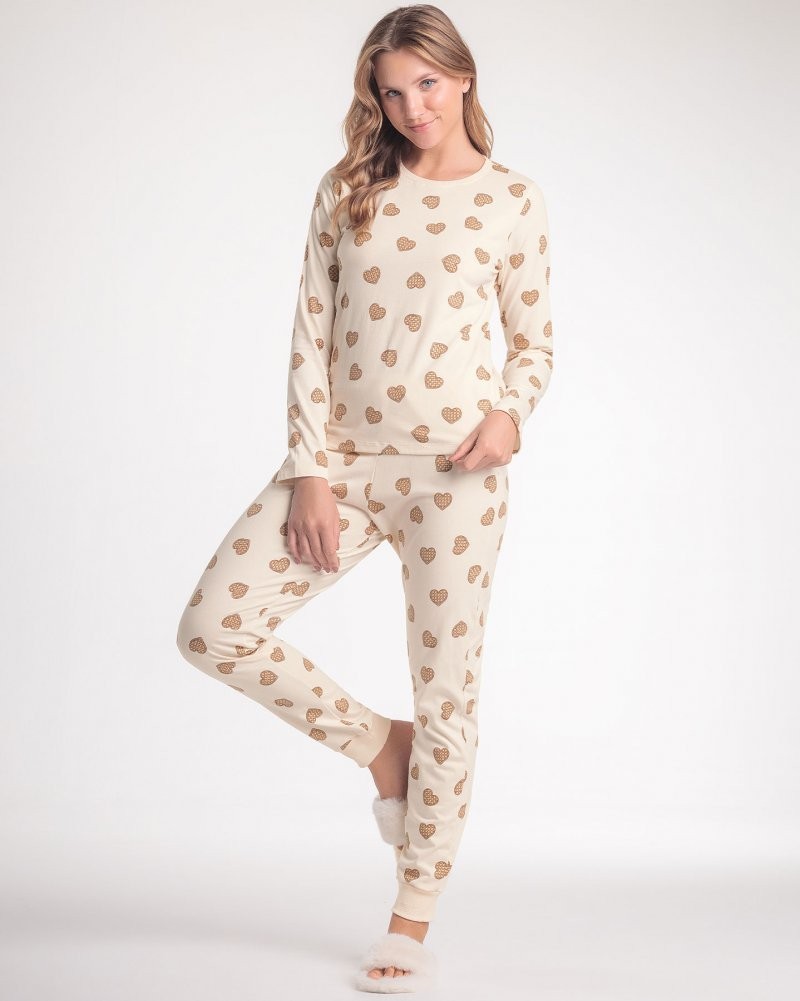 Pijama Feminino Manga Longa Com Calça Pijama Feminino Manga Longa Com Calça
