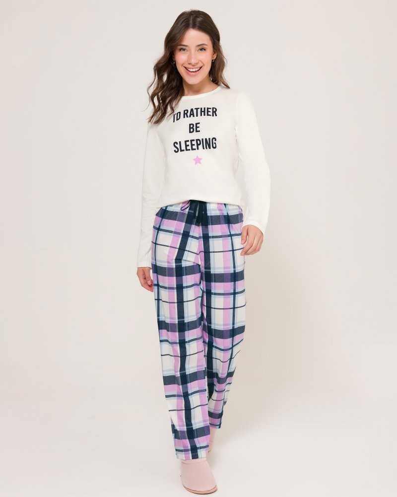 Pijama Feminino Manga Longa com Calça Pijama Feminino Manga Longa com Calça