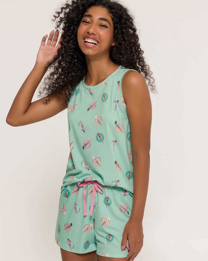 Pijama Feminino Regata com Shorts