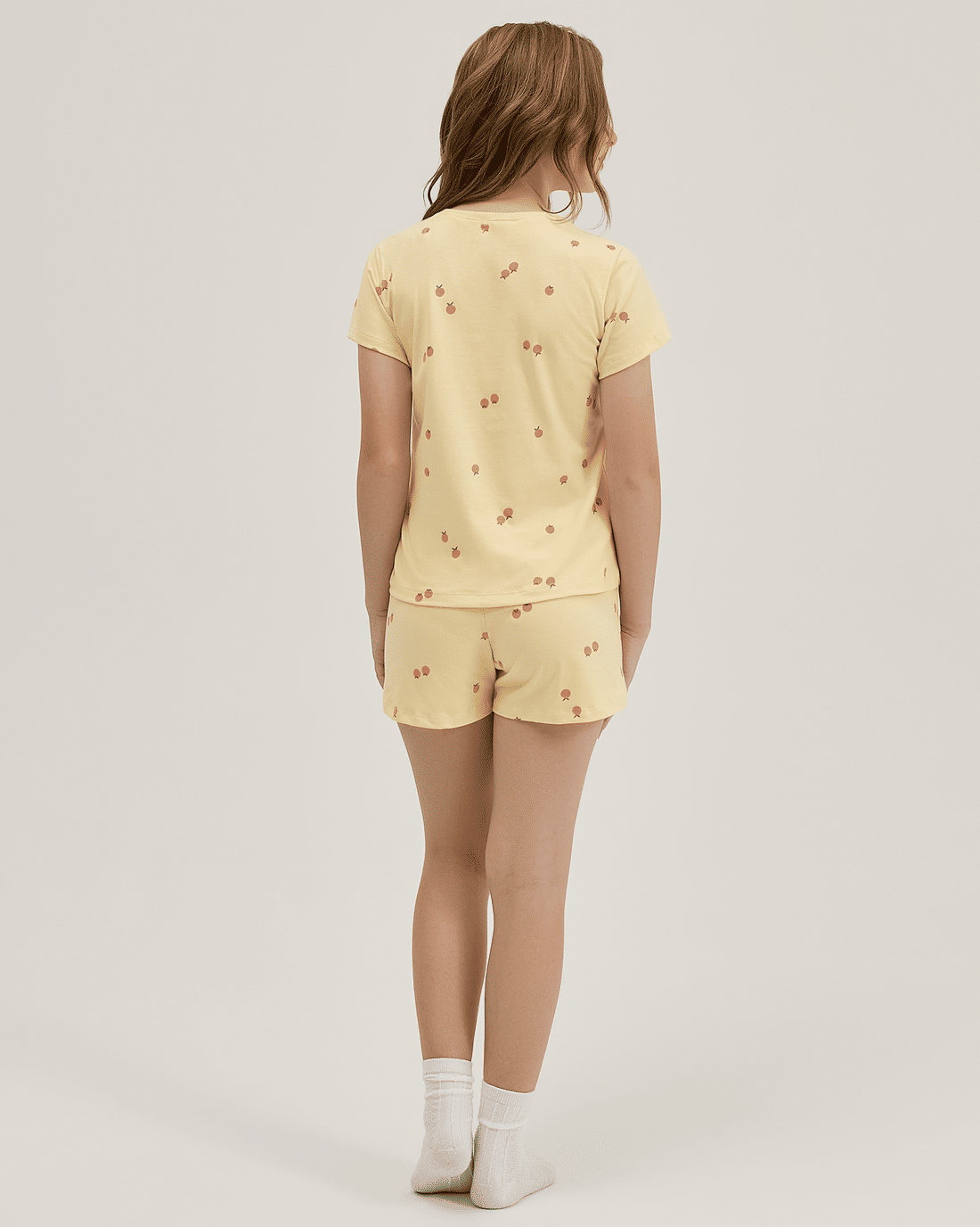 Pijama Feminino Infantil Manga Curta Com Shorts Pijama Feminino Infantil Manga Curta Com Shorts