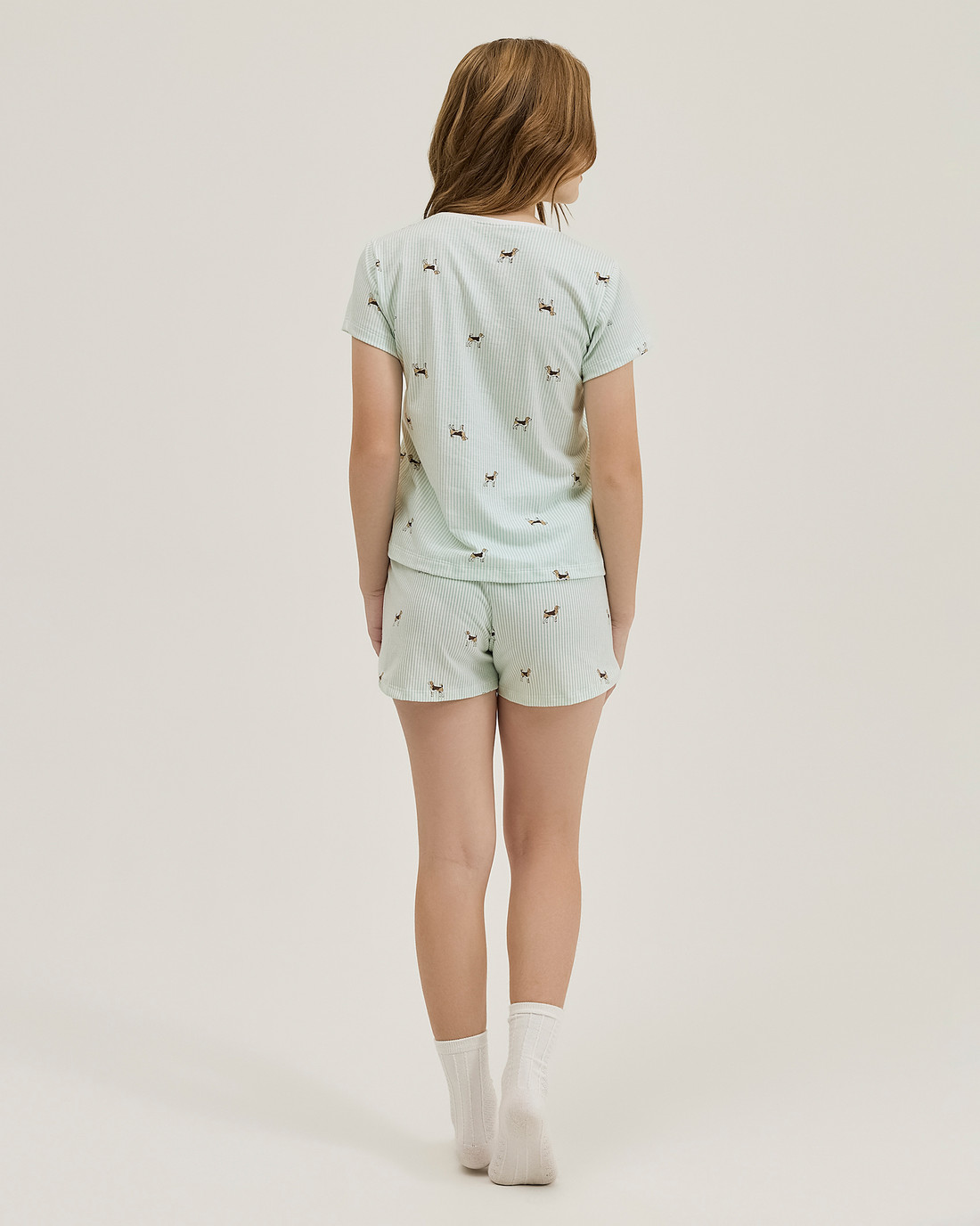 Pijama Feminino Infantil Manga Curta Com Shorts Pijama Feminino Infantil Manga Curta Com Shorts