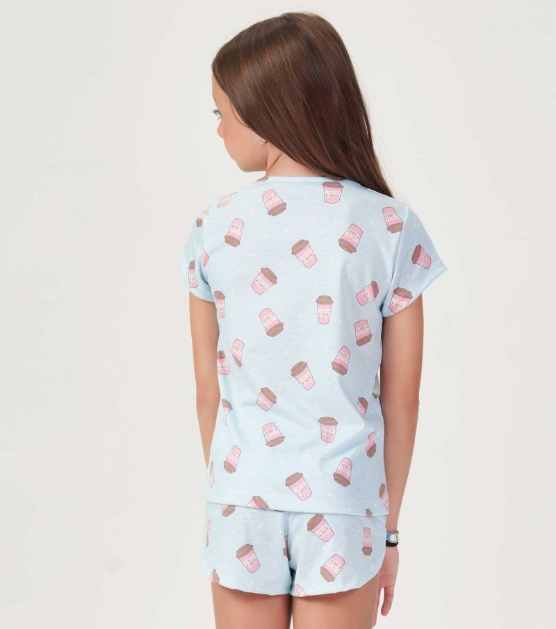 Short Doll Manga Curta Infantil Feminino