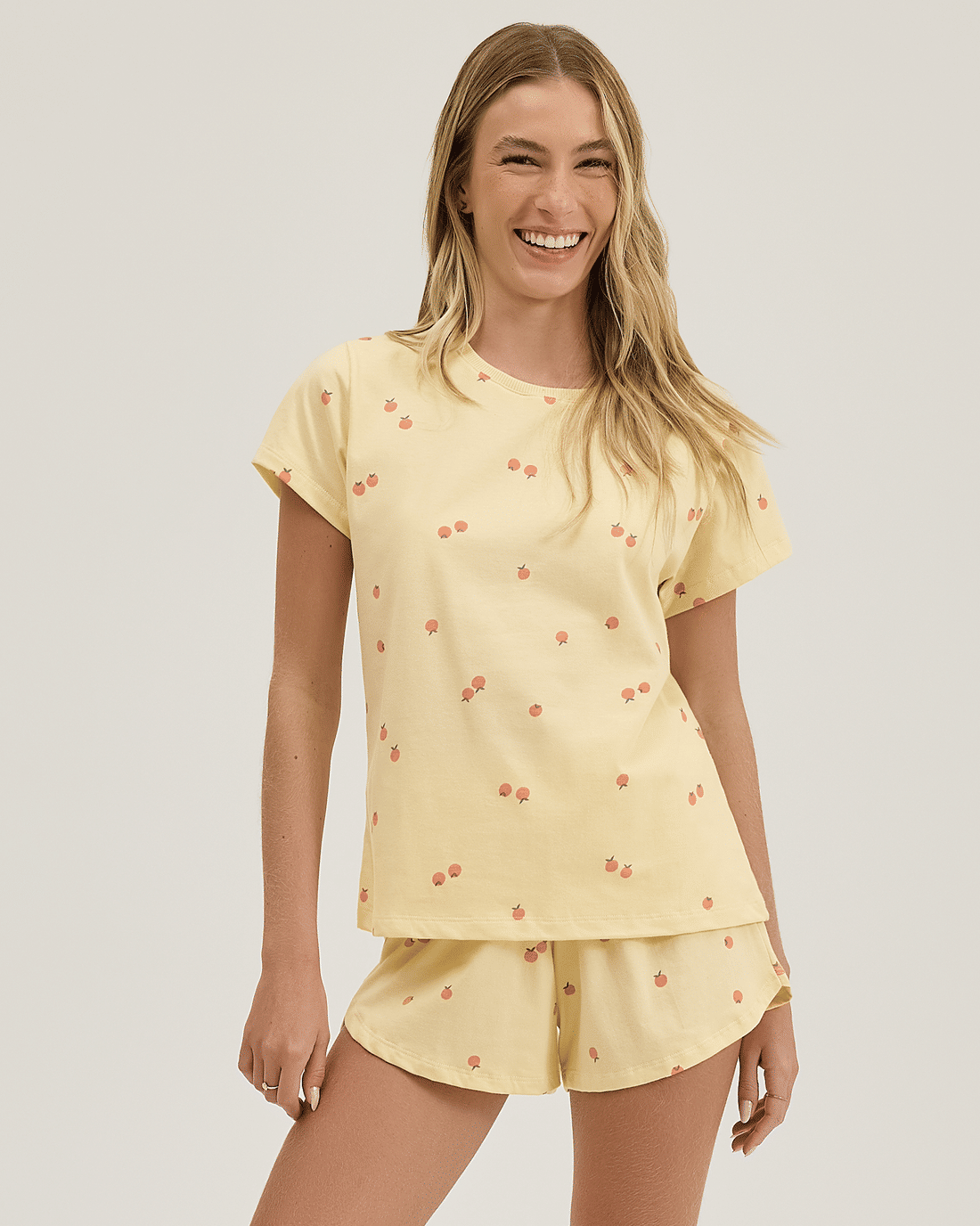 Pijama Feminino Manga Curta Com Shorts Pijama Feminino Manga Curta Com Shorts