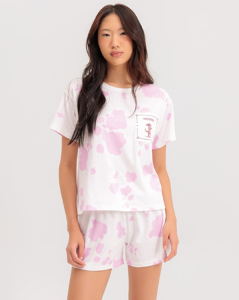 Pijama Feminino Manga Curta Com Shorts Pijama Feminino Manga Curta Com Shorts