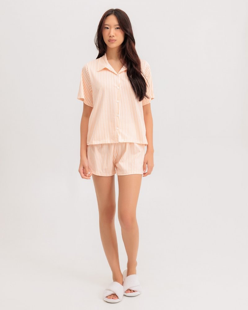 Pijama Feminino Manga Curta Americano Com Shorts