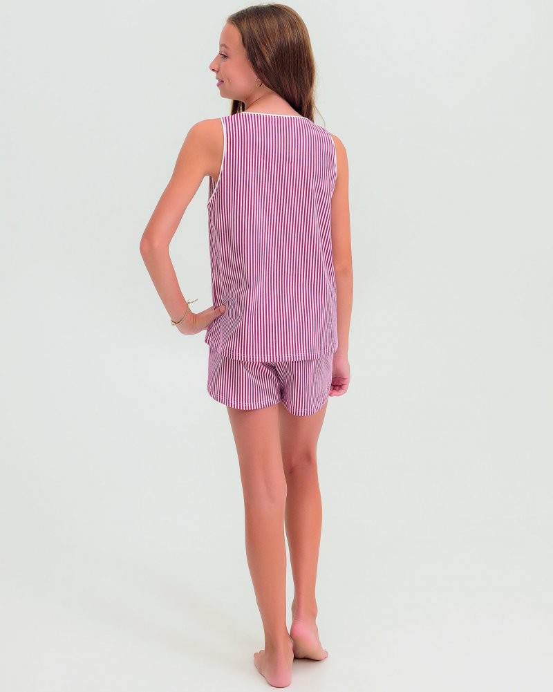 Pijama Infantil Feminino Regata Com Shorts