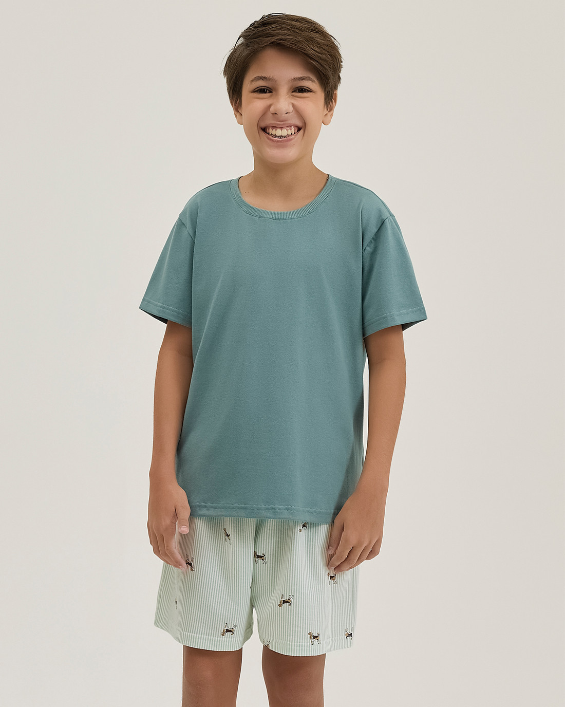 Pijama Masculino Infantil Manga Curta Com Bermuda Pijama Masculino Infantil Manga Curta Com Bermuda
