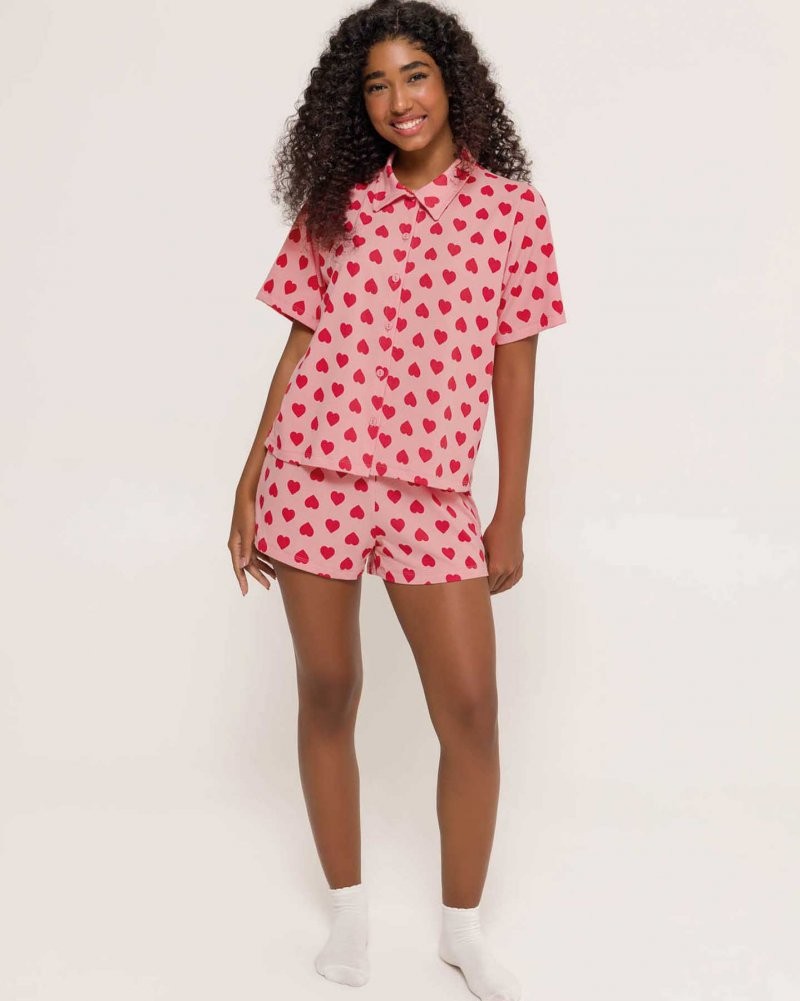Pijama Feminino Manga Curta Americano com Shorts
