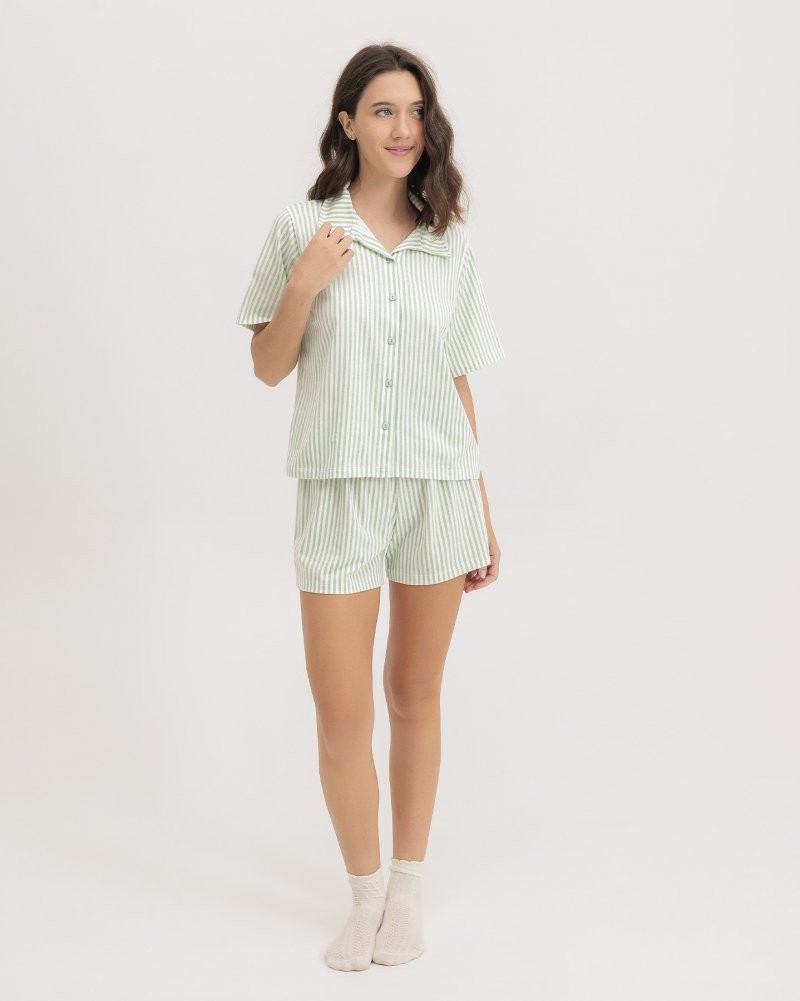 Pijama Feminino Manga Curta Americano com Shorts