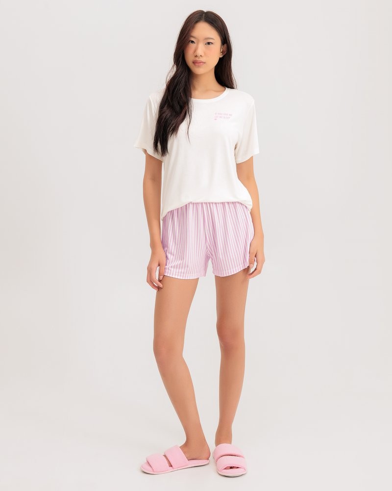 Pijama Feminino Manga Curta Com Shorts