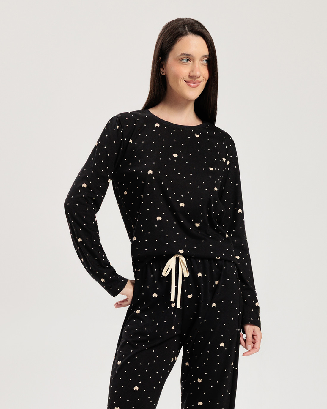 Pijama Feminino Manga Longa Com Calça Pijama Feminino Manga Longa Com Calça