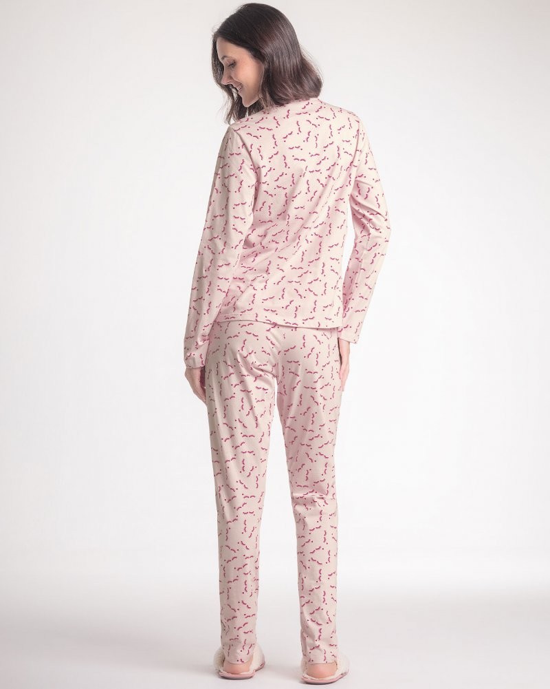 Pijama Feminino Manga Longa com Calça Pijama Feminino Manga Longa com Calça