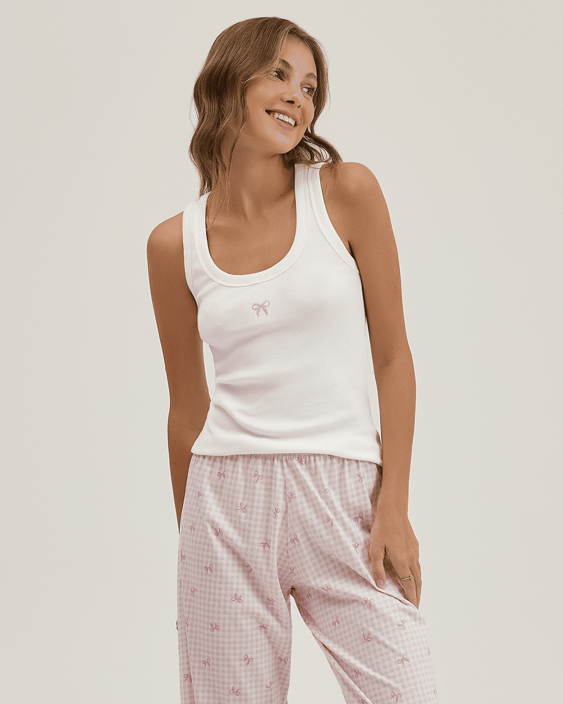 Pijama Feminino Regata Com Calça Pijama Feminino Regata Com Calça