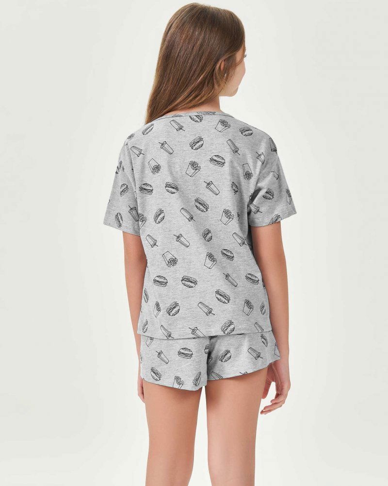 Short Doll Manga Curta Infantil Feminino