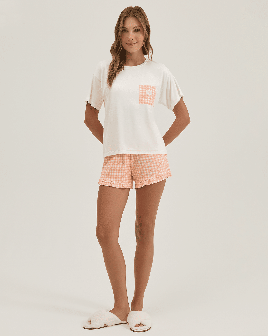 Pijama Feminino Manga Curta Com Shorts Pijama Feminino Manga Curta Com Shorts