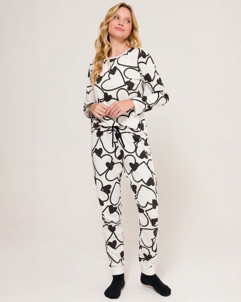 Pijama Feminino Manga Longa com Calça Pijama Feminino Manga Longa com Calça