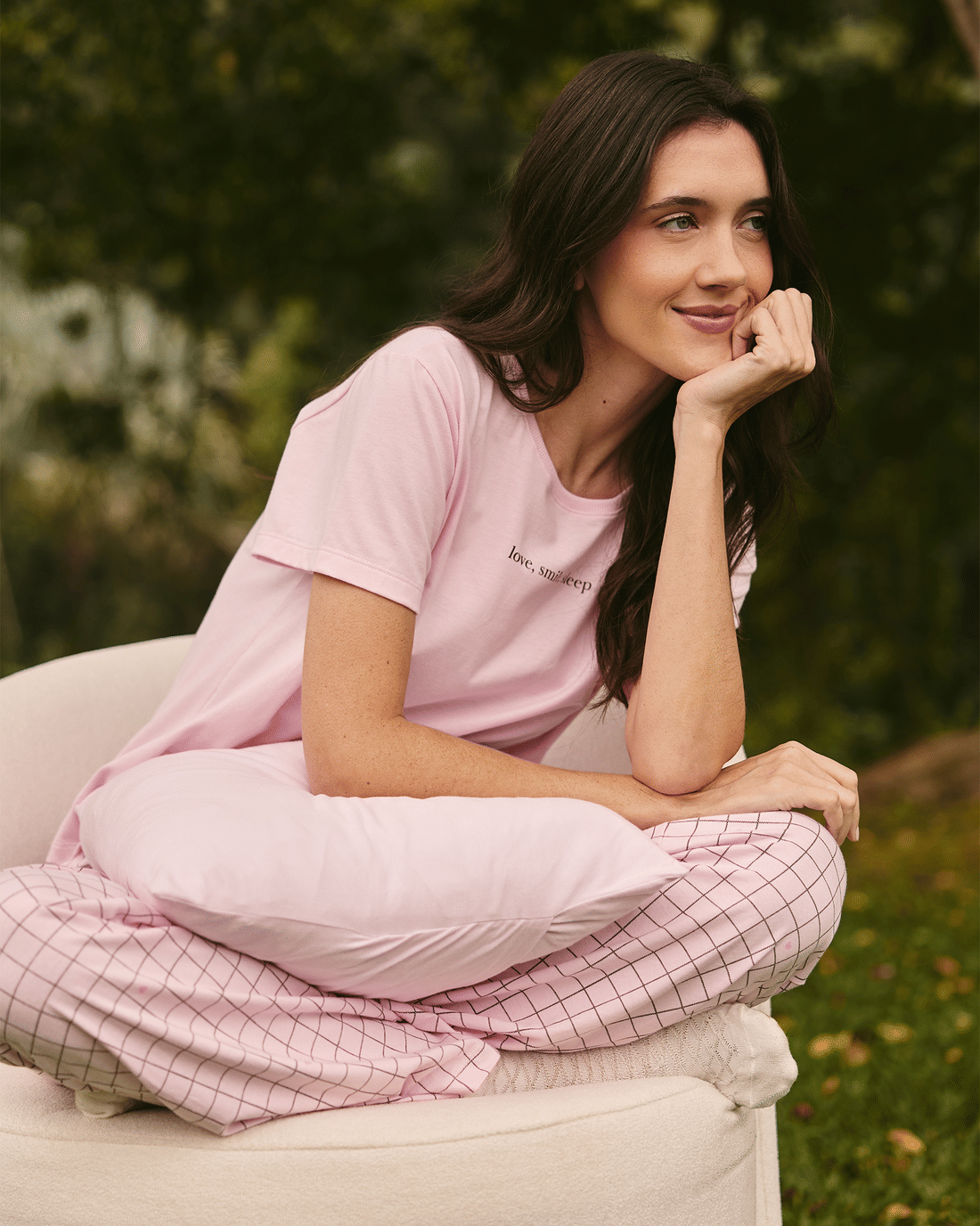 Pijama Feminino Manga Curta Com Calça Pijama Feminino Manga Curta Com Calça