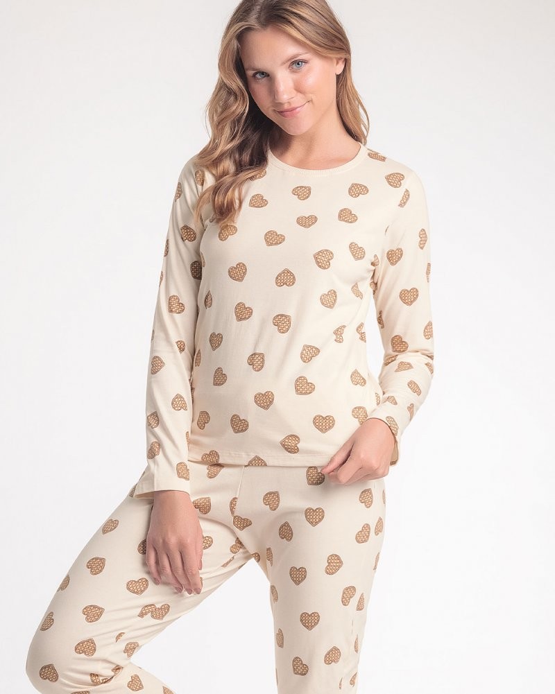 Pijama Feminino Manga Longa Com Calça Pijama Feminino Manga Longa Com Calça