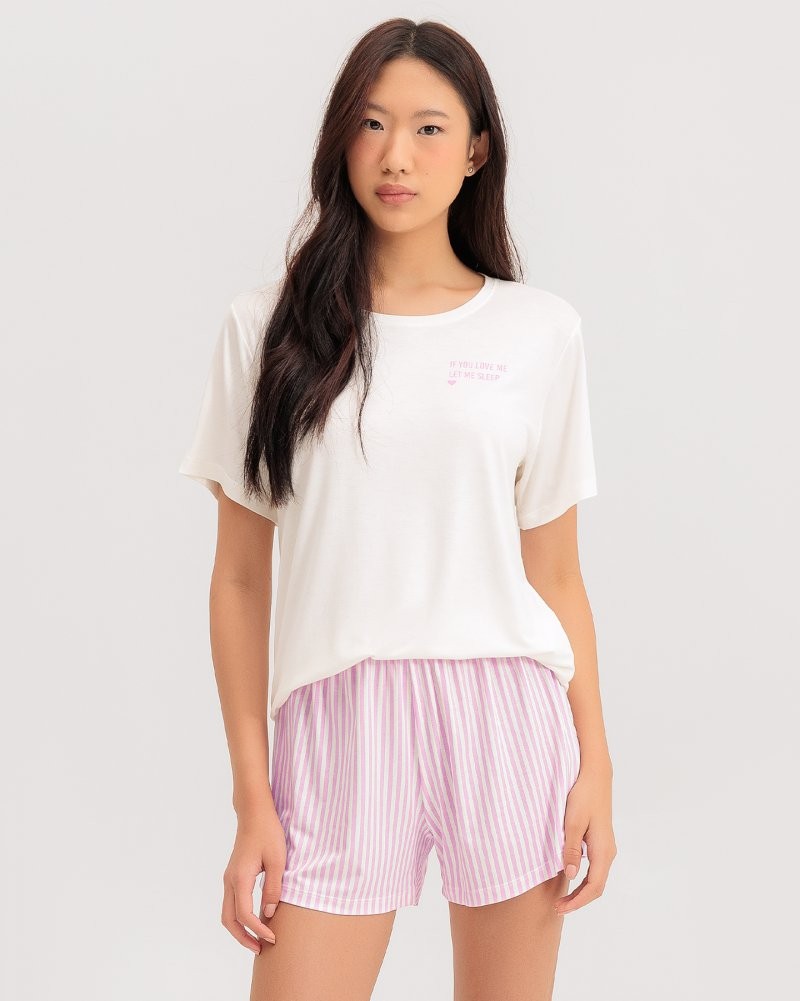Pijama Feminino Manga Curta Com Shorts