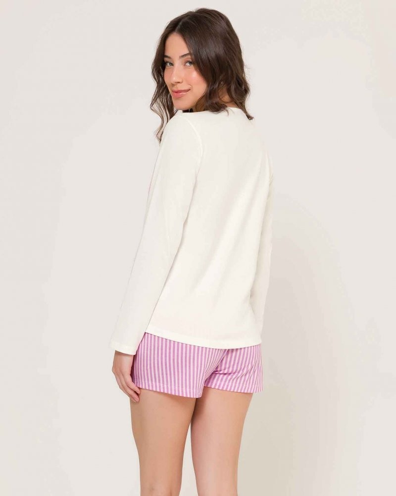 Short Doll Feminino Manga Longa