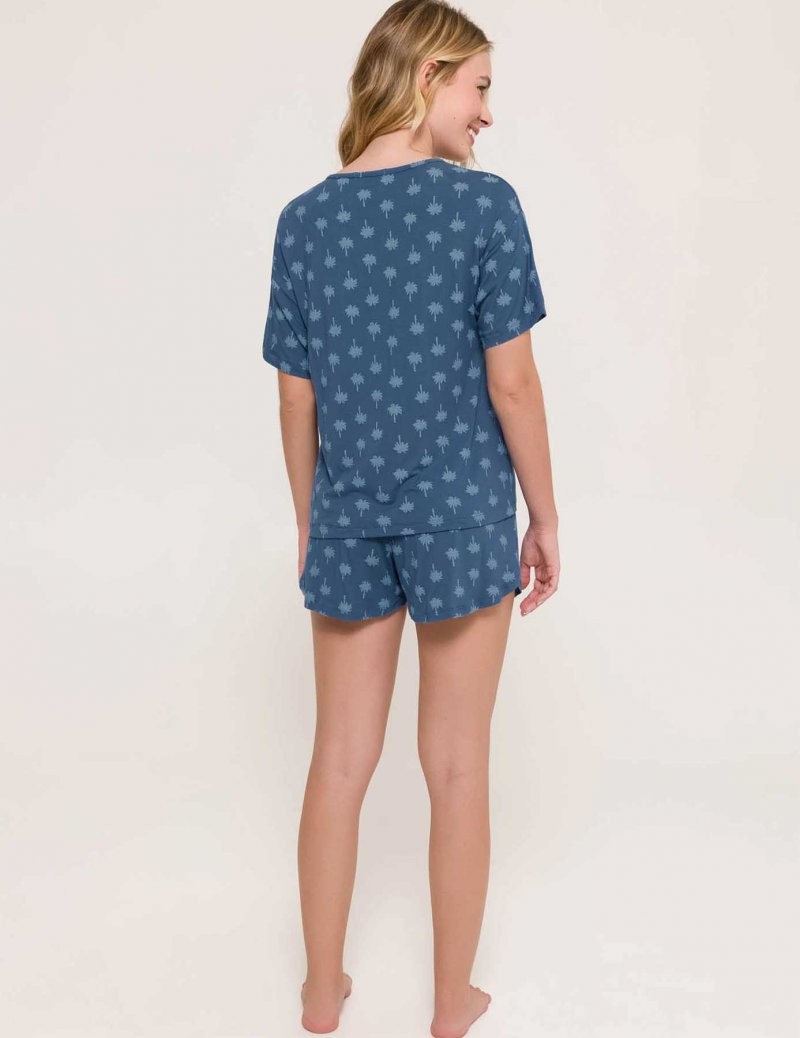Pijama Feminino Manga Curta com Shorts