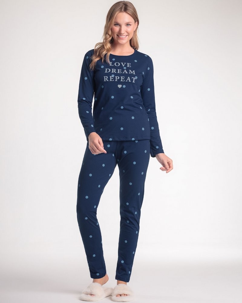 Pijama Feminino Manga Longa com Calça Pijama Feminino Manga Longa com Calça