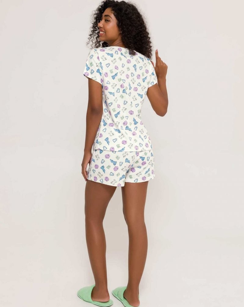 Pijama Feminino Manga Curta com Shorts