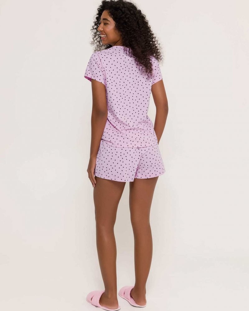Pijama Feminino Manga Curta com Shorts