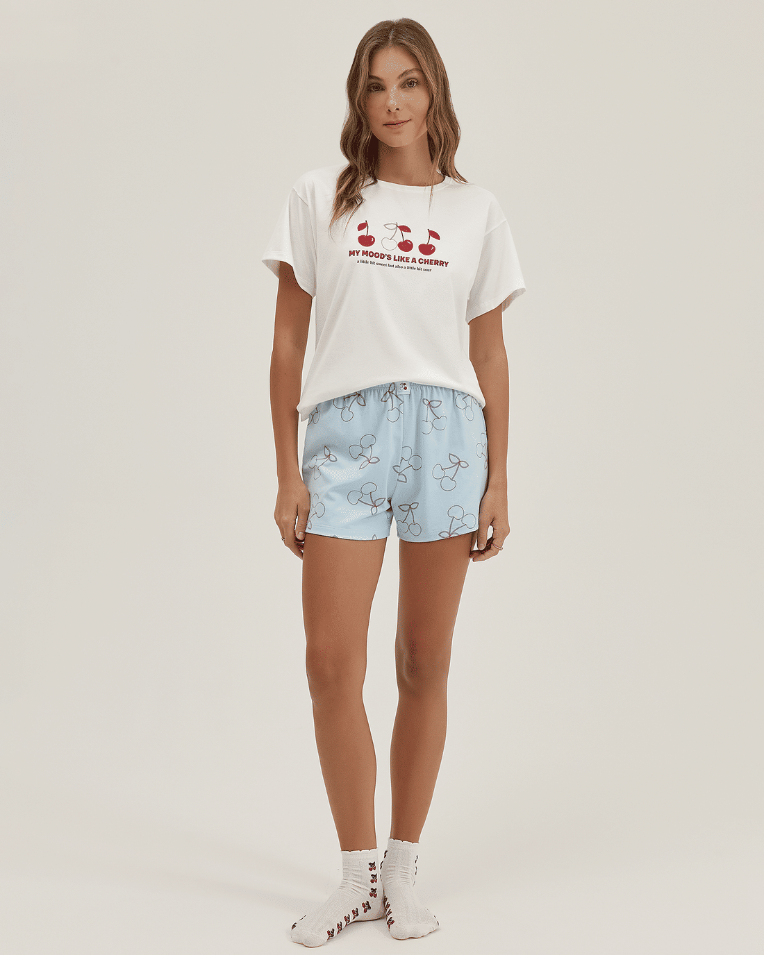 Pijama Feminino Manga Curta Com Shorts
