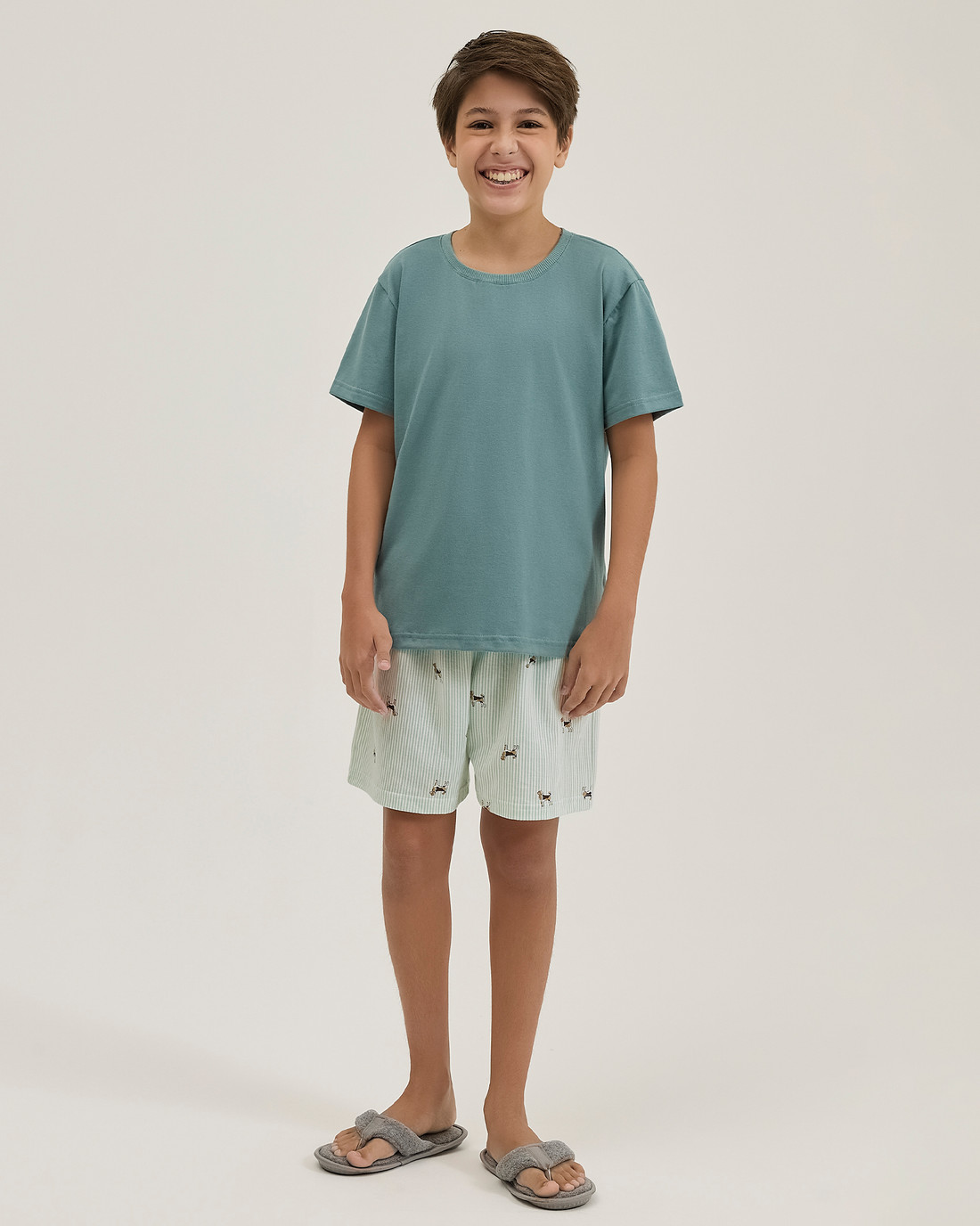 Pijama Masculino Infantil Manga Curta Com Bermuda Pijama Masculino Infantil Manga Curta Com Bermuda