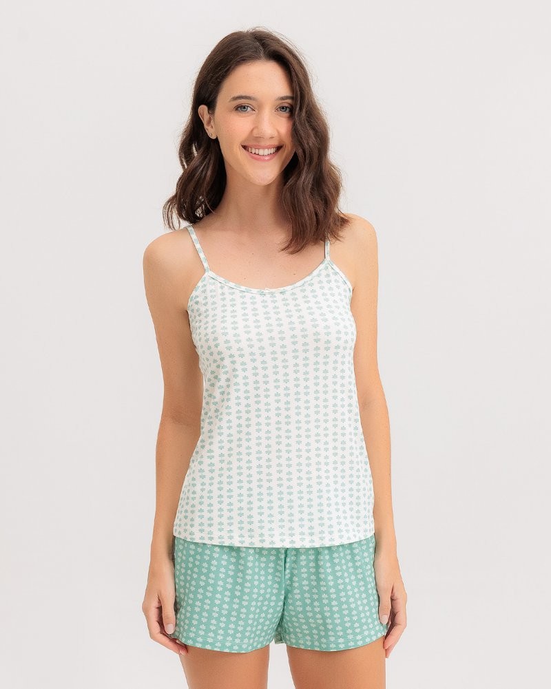 Pijama Feminino Alça Com Shorts