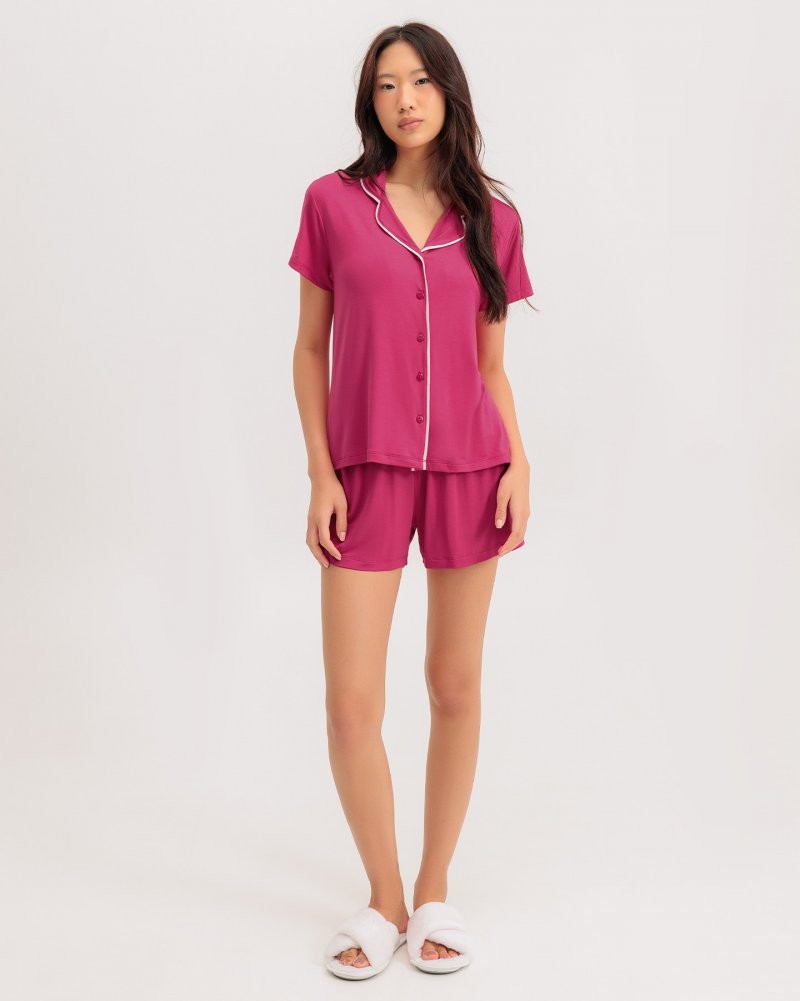 Pijama Feminino Manga Curta Americano Com Shorts