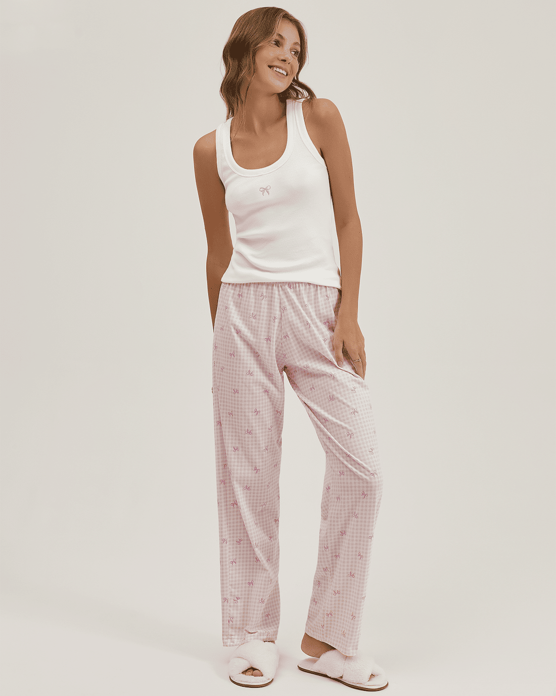 Pijama Feminino Regata Com Calça Pijama Feminino Regata Com Calça