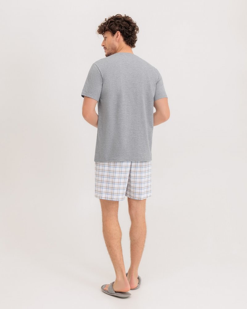 Pijama Masculino Manga Curta Com Shorts