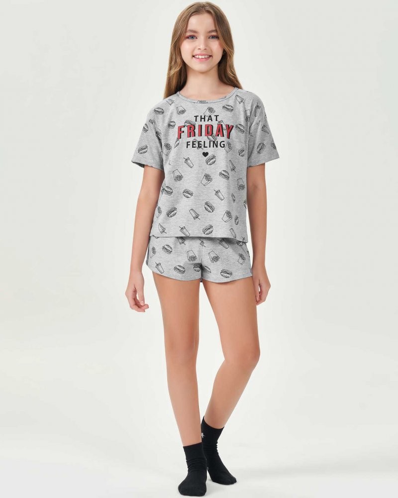 Short Doll Manga Curta Infantil Feminino