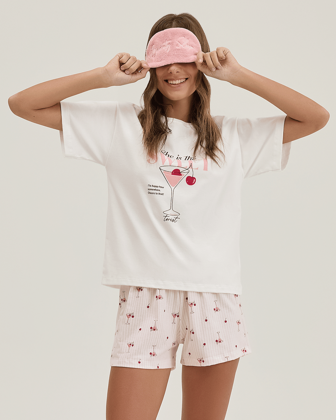 Pijama Feminino Manga Curta Com Shorts