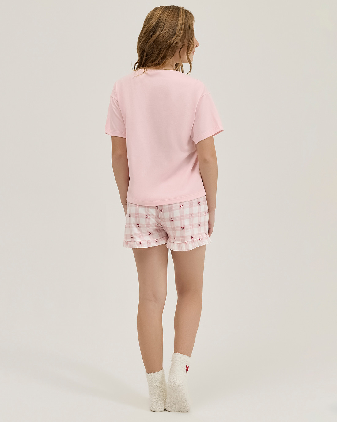 Pijama Feminino Infantil Manga Curta Com Shorts