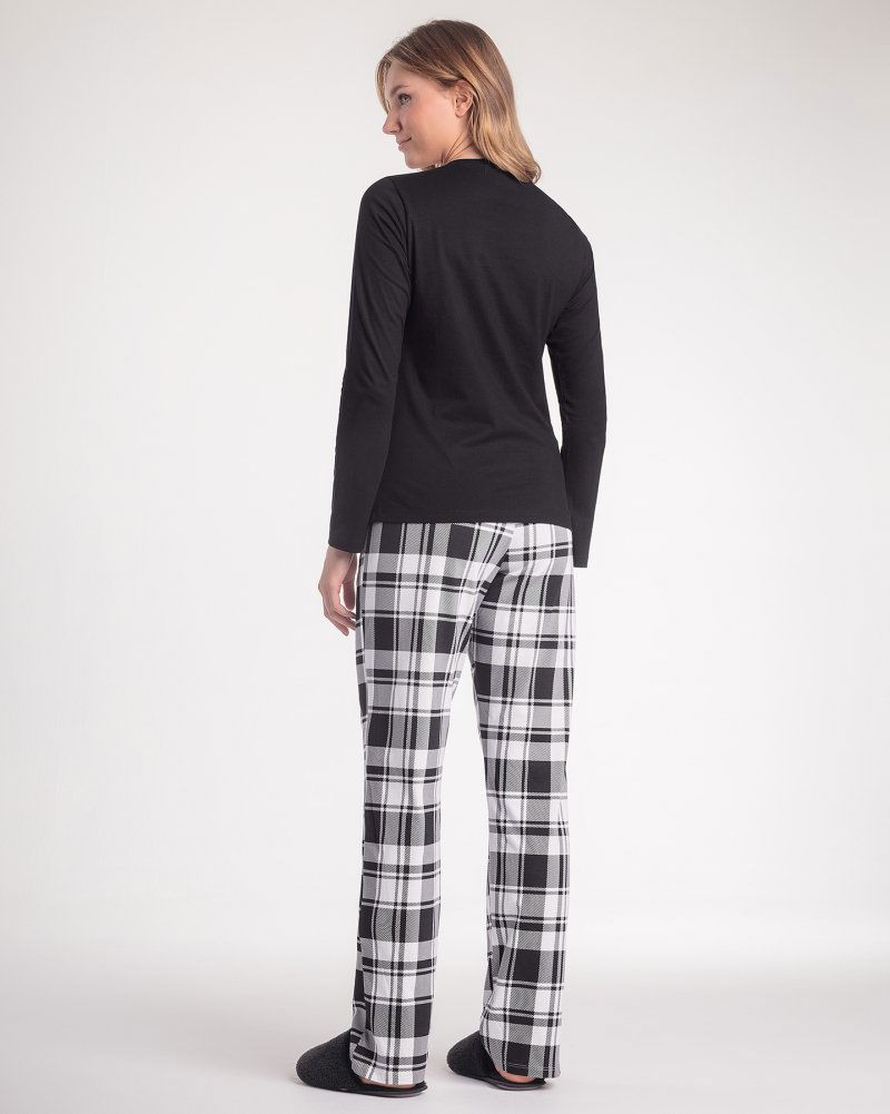 Pijama Feminino Manga Longa com Calça Pijama Feminino Manga Longa com Calça