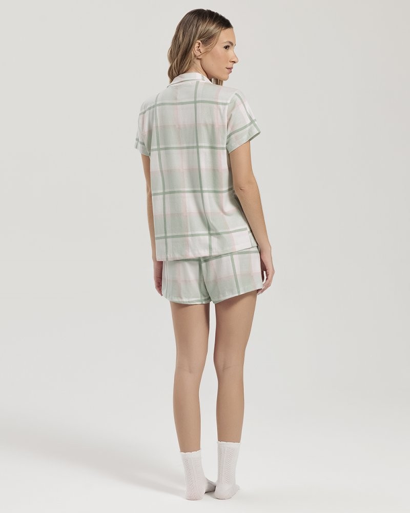 Pijama Feminino Manga Curta Americano com Shorts