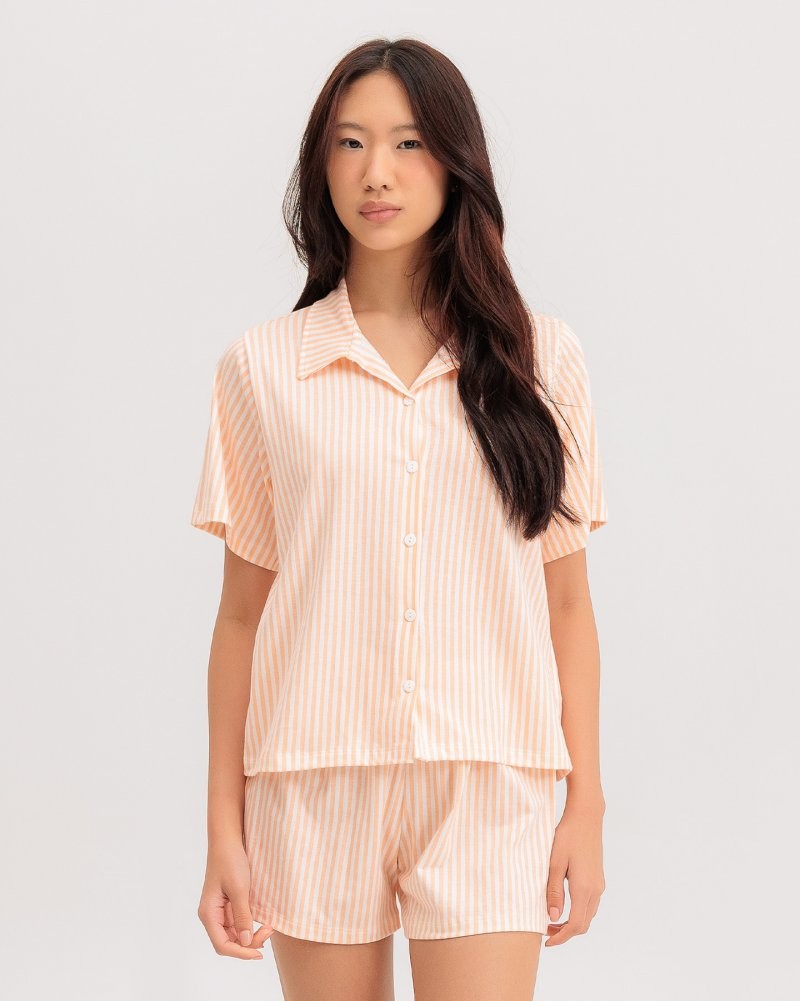 Pijama Feminino Manga Curta Americano Com Shorts