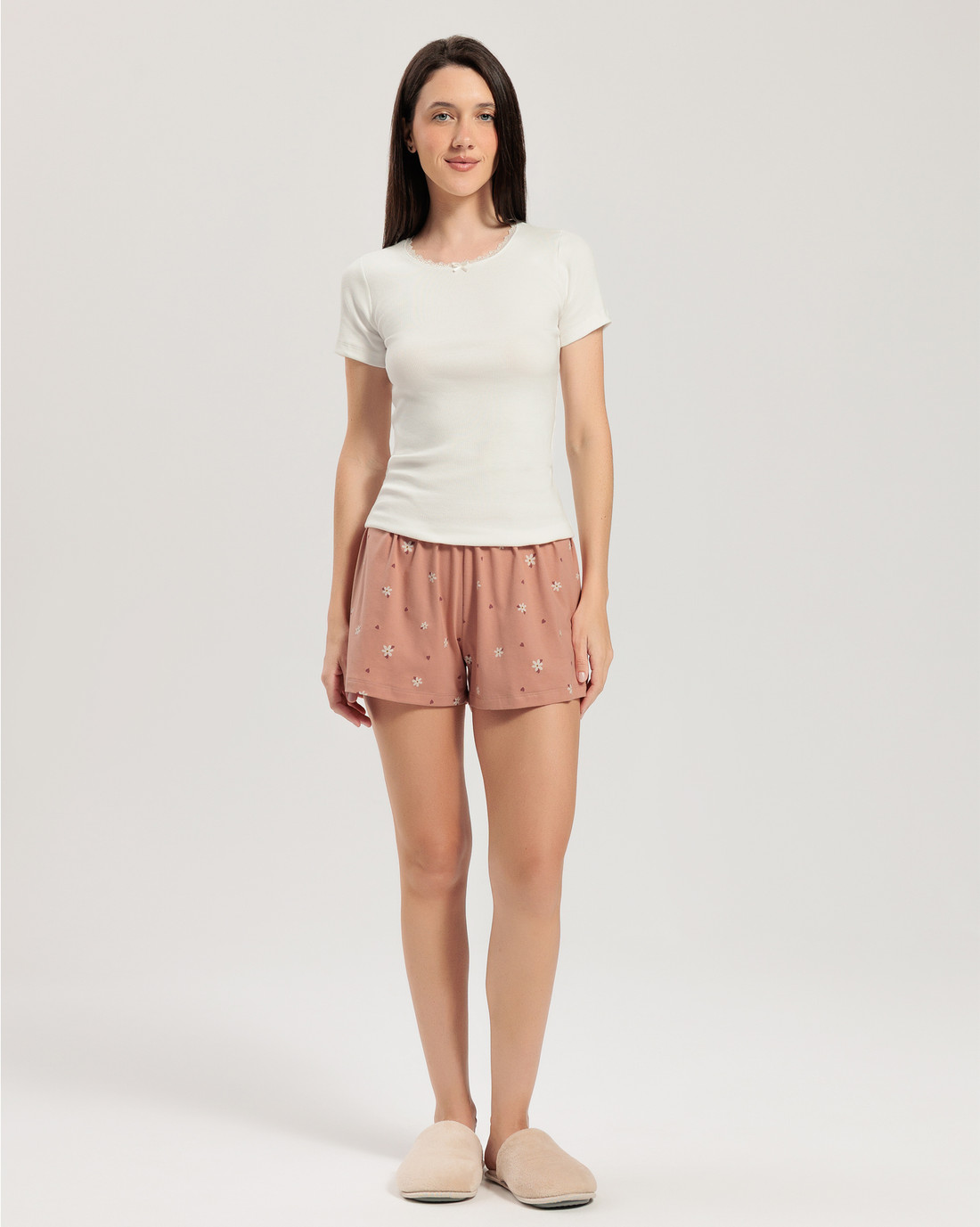 Pijama Feminino Manga Curta com Shorts Pijama Feminino Manga Curta com Shorts