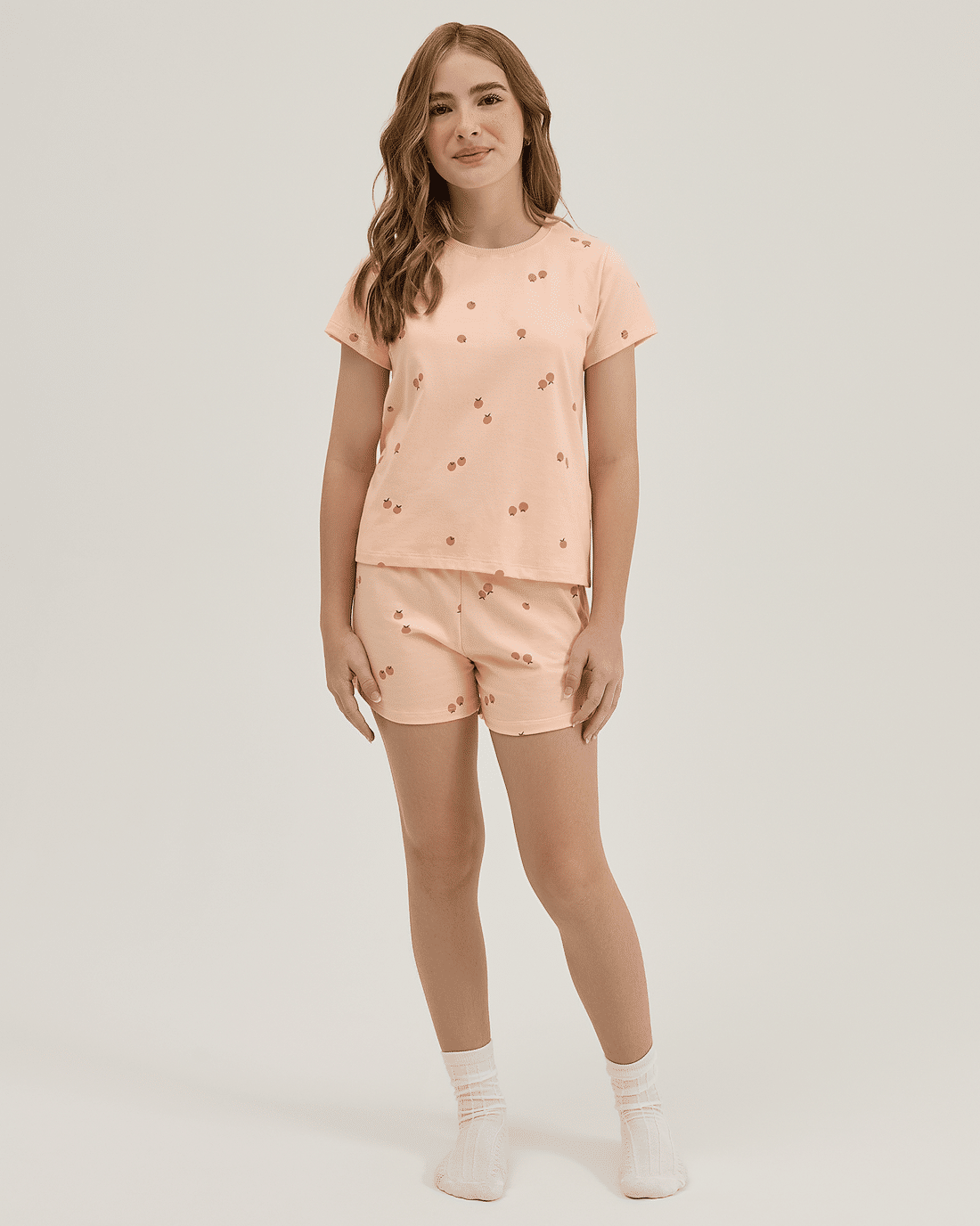 Pijama Feminino Infantil Manga Curta Com Shorts Pijama Feminino Infantil Manga Curta Com Shorts