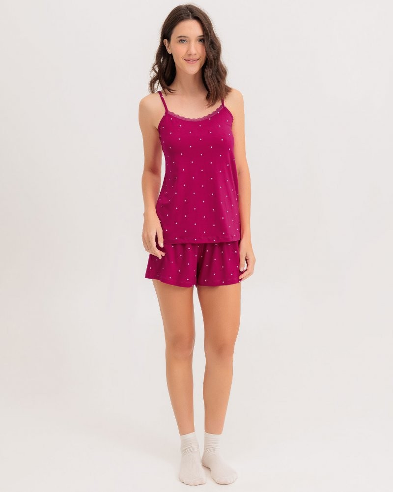Pijama Feminino Alça Com Shorts