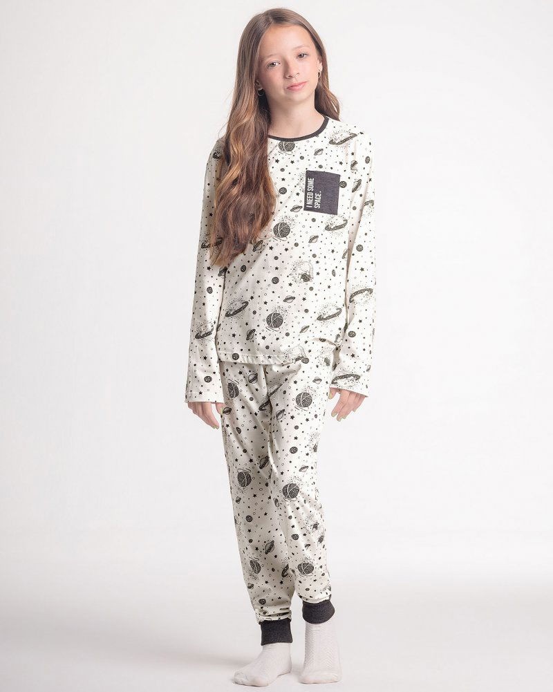 Pijama Manga Longa Infantil Feminino
