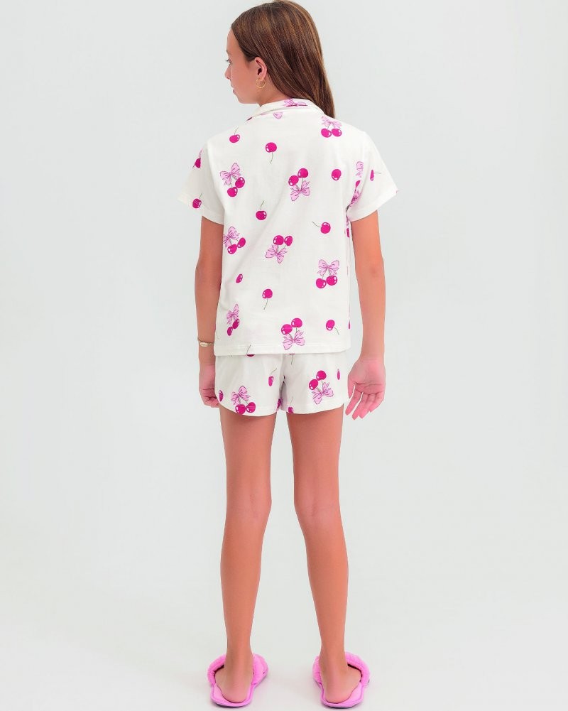 Pijama Infantil Feminino Manga Curta Americano com Shorts