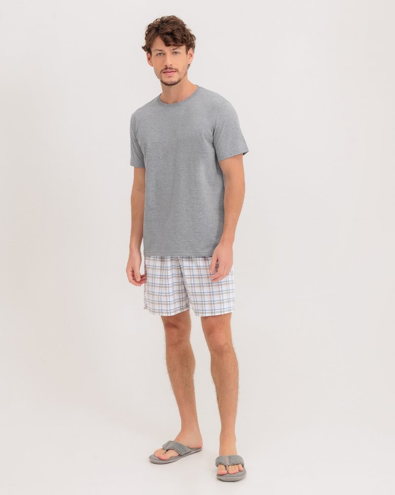 Pijama Masculino Manga Curta Com Shorts