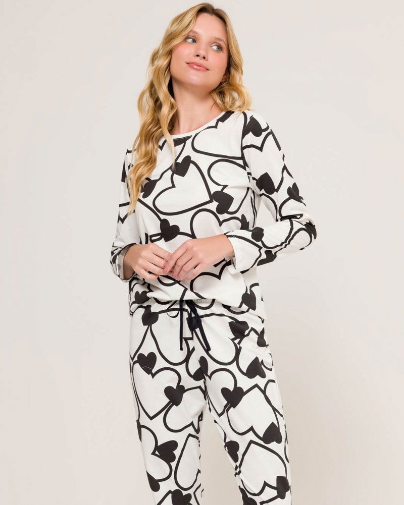 Pijama Feminino Manga Longa com Calça Pijama Feminino Manga Longa com Calça