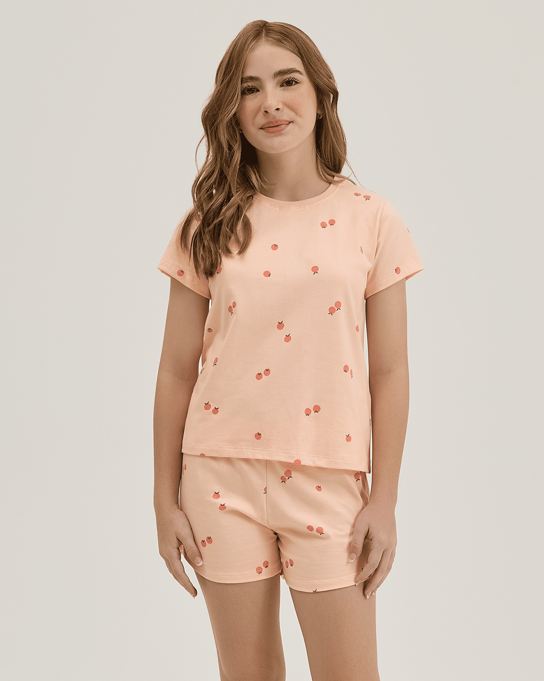 Pijama Feminino Infantil Manga Curta Com Shorts Pijama Feminino Infantil Manga Curta Com Shorts