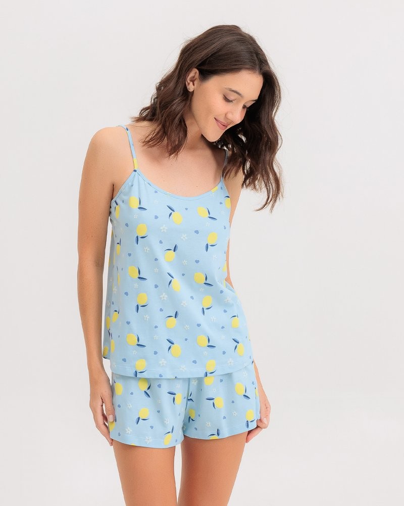 Pijama Feminino Alça Com Shorts