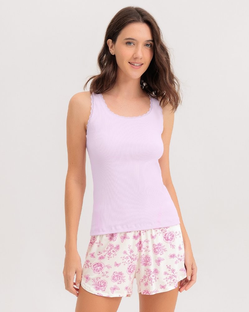 Pijama Feminino Regata Com Shorts